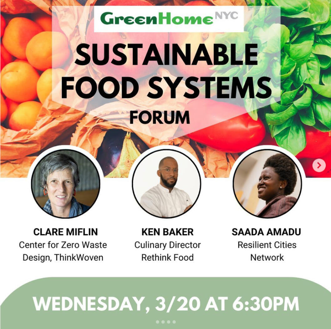 GreenHomeNYC Sustainable Food Systems Forum in NYC