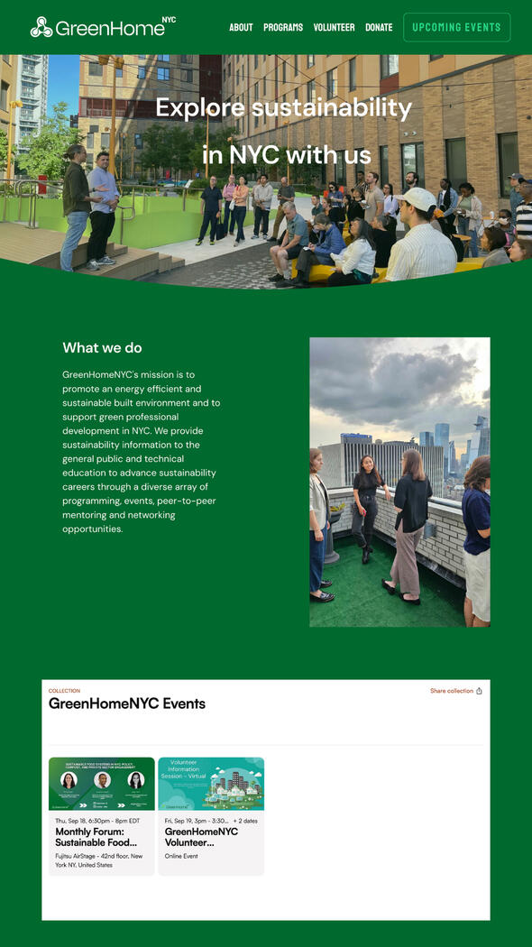 GreenHomeNYC website